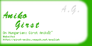 aniko girst business card